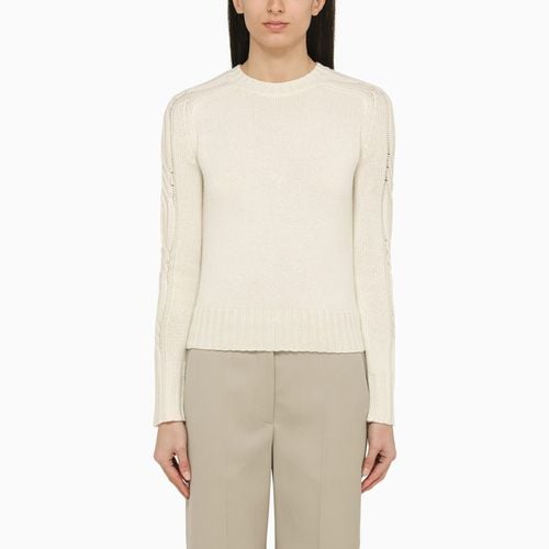 Maglia girocollo bianca in cashmere - Max Mara - Modalova