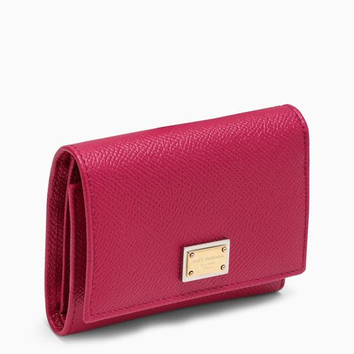 Cyclamen-coloured small Dauphine wallet - Dolce&Gabbana - Modalova