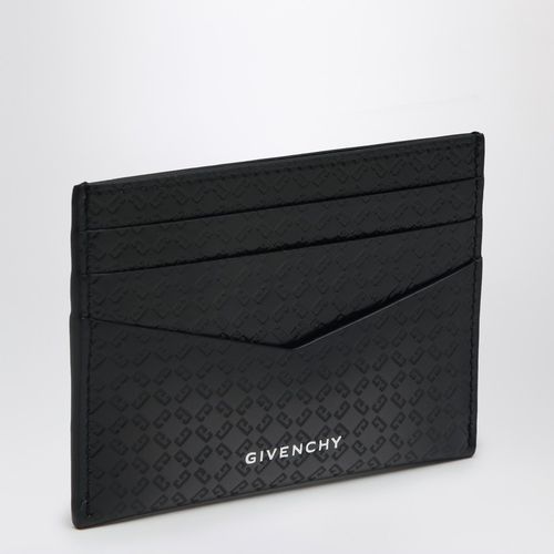 Portacarte nero in pelle 4G con logo - Givenchy - Modalova