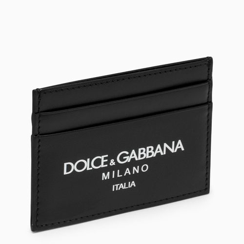 Portacarte in pelle di vitello con logo - Dolce&Gabbana - Modalova