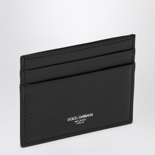 Leather credit card holder with logo - Dolce&Gabbana - Modalova