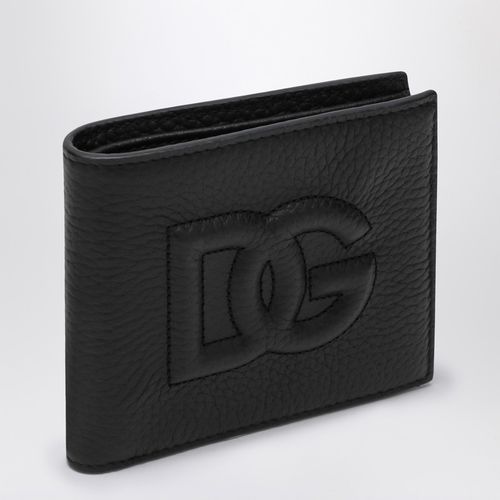 Portafoglio bi-fold nero con logo - Dolce&Gabbana - Modalova