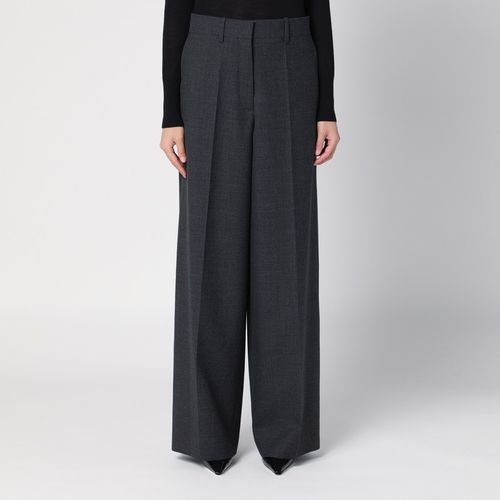 Dark grey wool wide trousers - Givenchy - Modalova