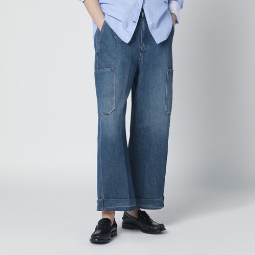 Cropped Cocoon Cargo-Jeans in Mittelblau - Givenchy - Modalova