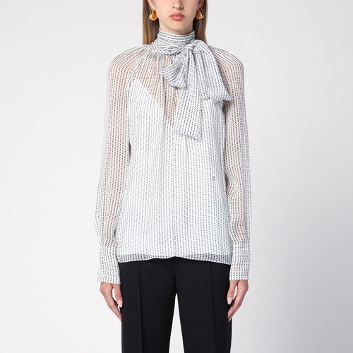 Camicia con fiocco a pois écru/nera - Givenchy - Modalova