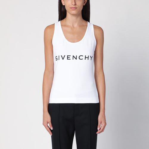 Canotta bianca in cotone con logo - Givenchy - Modalova