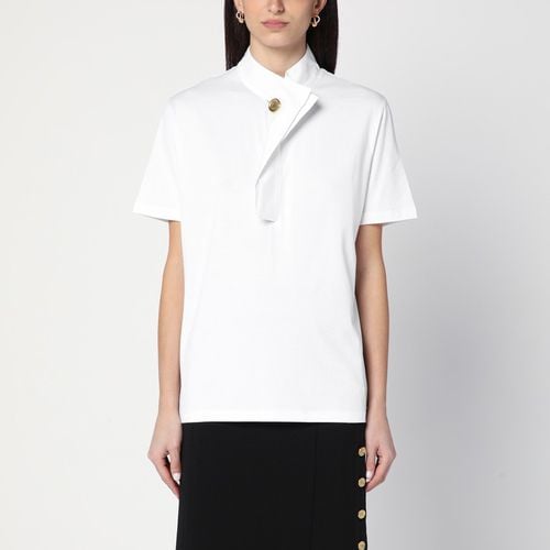 T-shirt bianca con collo abbottonato - Givenchy - Modalova