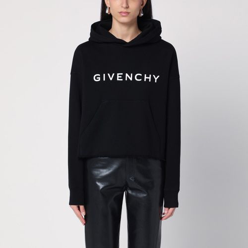 Felpa corta Archetype nera con logo - Givenchy - Modalova