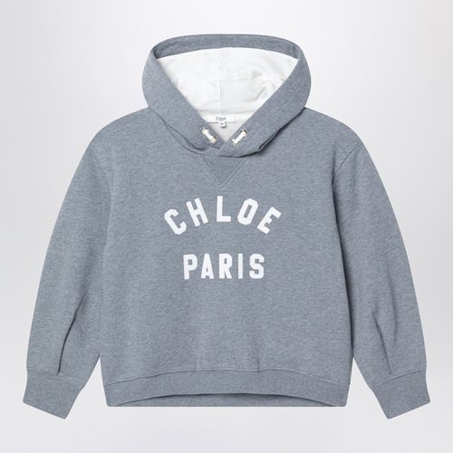 Grauer Kapuzenpullover mit Logo - Chloé - Modalova