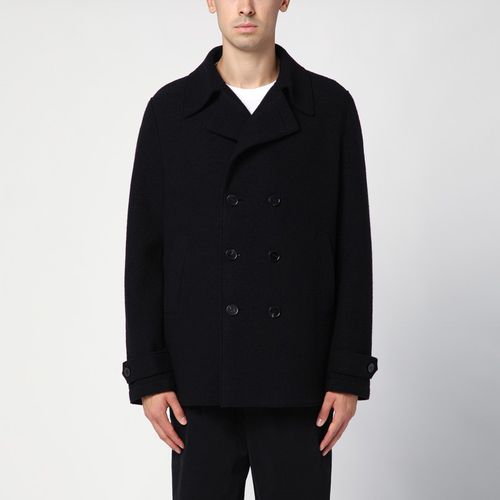 Black peacoat in boiled wool - Harris Wharf London - Modalova