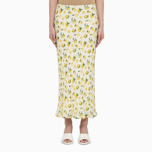 Vanilla long skirt with silk lemon print - Sportmax - Modalova