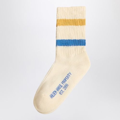 Elfenbeinfarbene Socken aus Baumwollgemisch - Golden Goose - Modalova