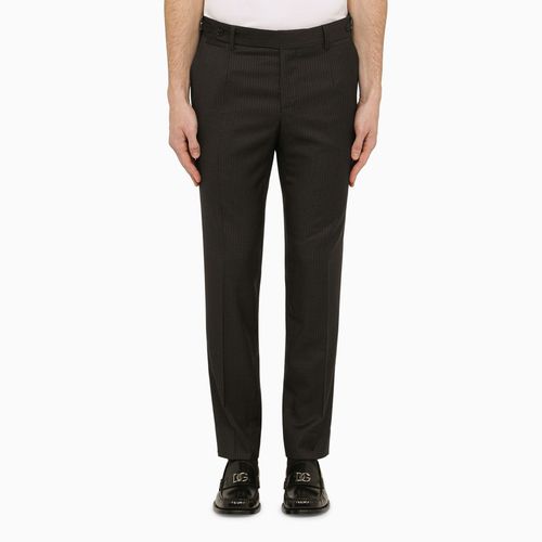 Pantalone gessato nero - Dolce&Gabbana - Modalova