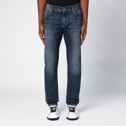 Jeans slim in denim stretch slavato - Dolce&Gabbana - Modalova