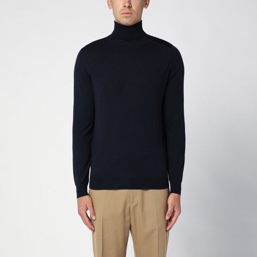 Blue wool turtleneck sweater - Drumohr - Modalova