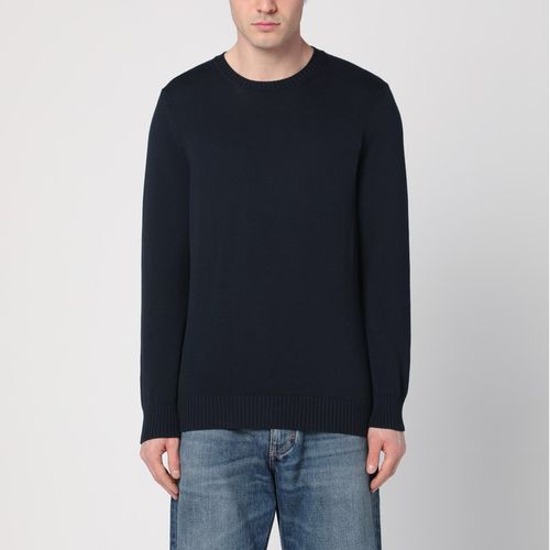 Navy blue cotton sweater - Drumohr - Modalova
