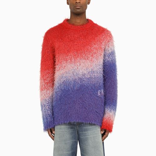 Blue/red shaded crew-neck jumper - ERL - Modalova