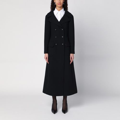 Black wool double-breasted coat - Dolce&Gabbana - Modalova