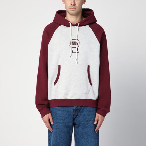 Light grey/burgundy hoodie - Brain Dead - Modalova