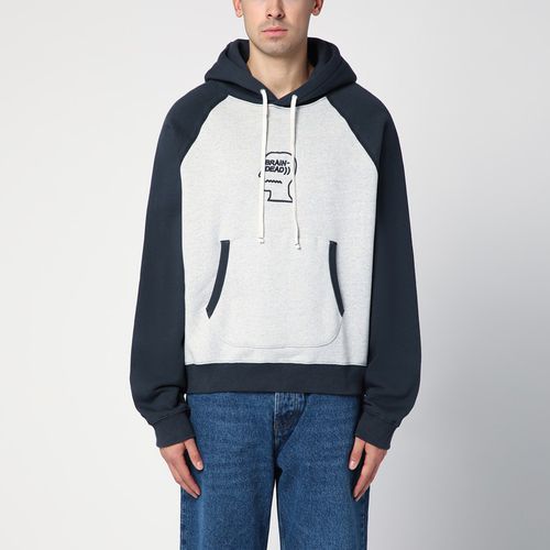 Light grey/navy blue hoodie - Brain Dead - Modalova