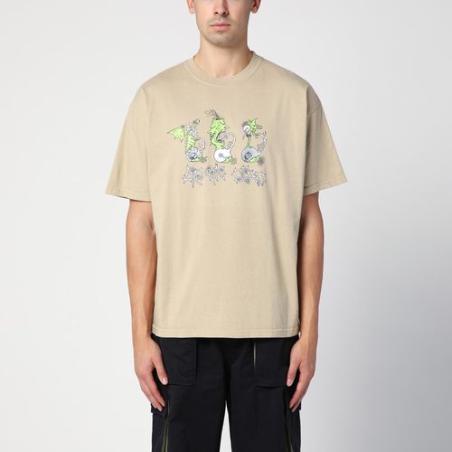 Beige cotton T-shirt with print - Brain Dead - Modalova