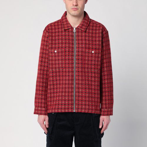 Checked flannel shirt jacket with zip - Brain Dead - Modalova