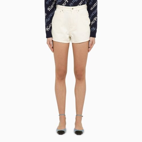 Short bianco in denim - KENZO - Modalova