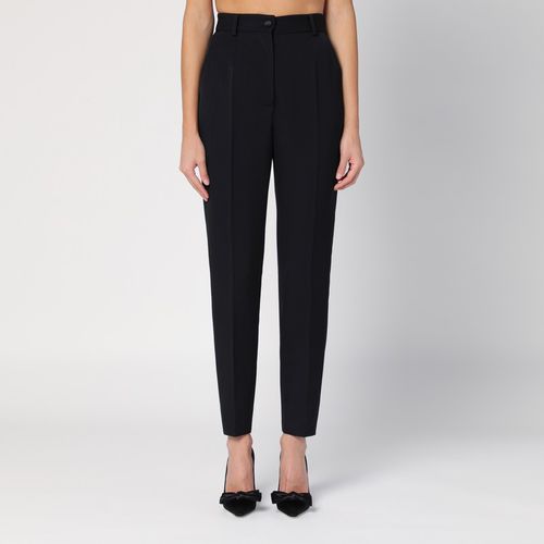 Wool gabardine tuxedo trousers - Dolce&Gabbana - Modalova