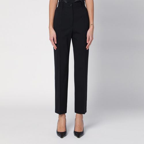 Black virgin wool trousers - Dolce&Gabbana - Modalova