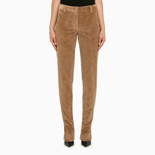 Sand velvet trousers - Dolce&Gabbana - Modalova