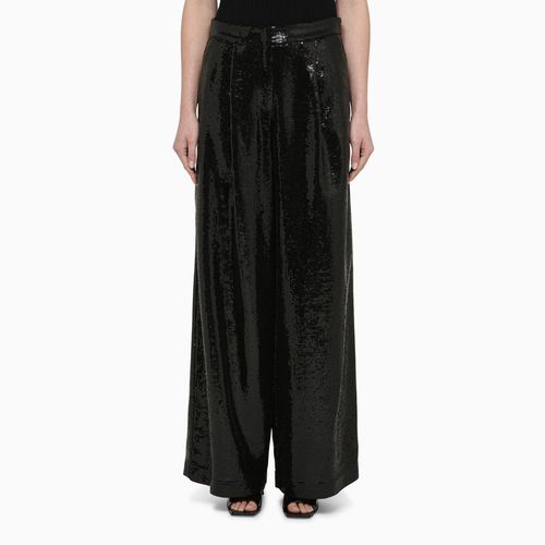 Wide trousers with micro sequins - Federica Tosi - Modalova