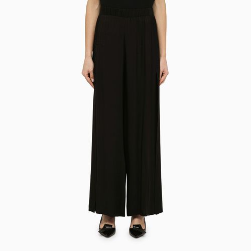 Black viscose palazzo trousers - Federica Tosi - Modalova