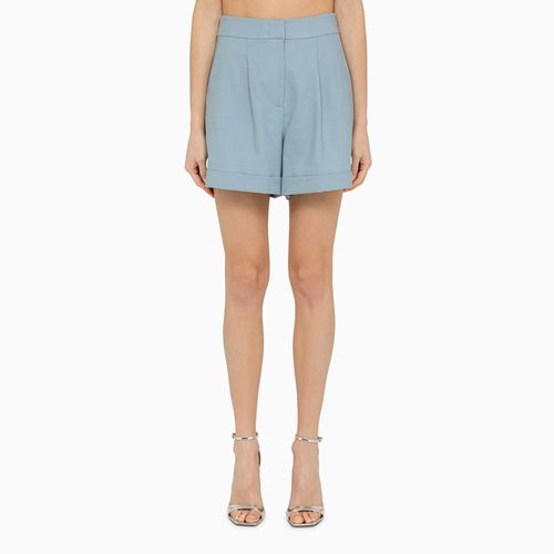 Cerulean wool-blend shorts - Federica Tosi - Modalova