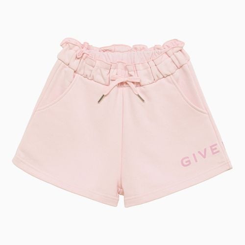 Rosafarbene Shorts aus Baumwollgemisch mit Logo - Givenchy - Modalova