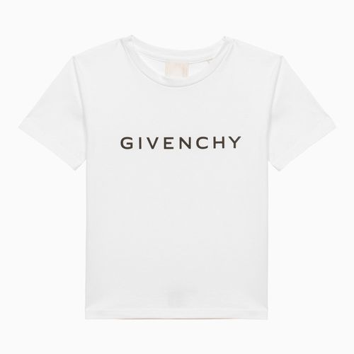 T-shirt bianca in cotone con logo - Givenchy - Modalova