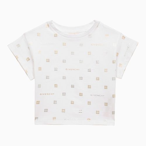 T-shirt bianca in cotone con logo - Givenchy - Modalova