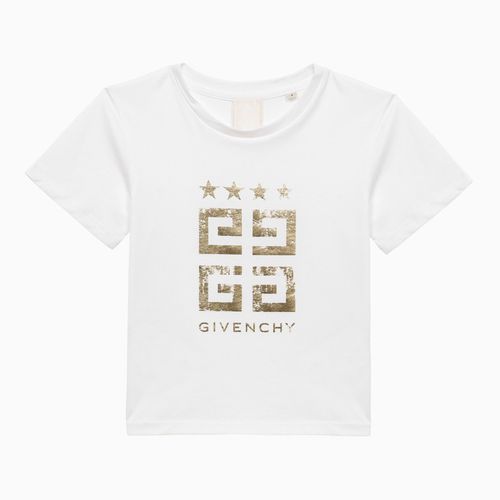 T-shirt bianca in cotone con logo - Givenchy - Modalova