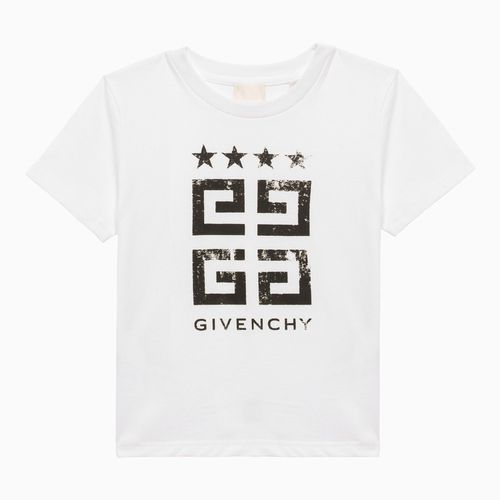 T-shirt bianca in cotone con logo - Givenchy - Modalova