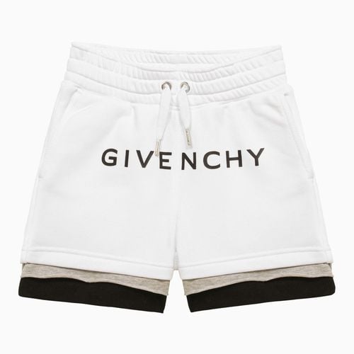 Weiße Shorts aus Baumwollgemisch mit Logo - Givenchy - Modalova