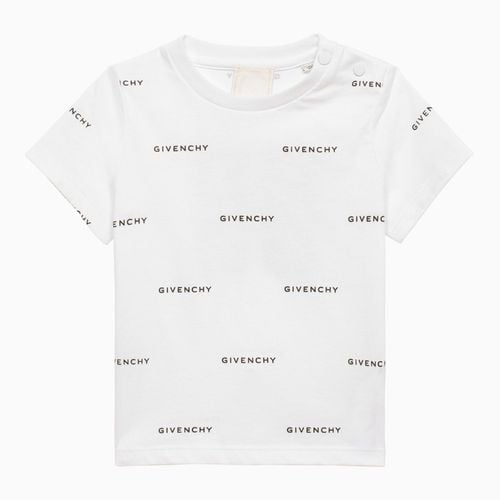 T-shirt bianca in cotone con logo - Givenchy - Modalova