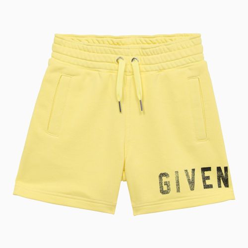 Yellow cotton blend short with logo - Givenchy - Modalova