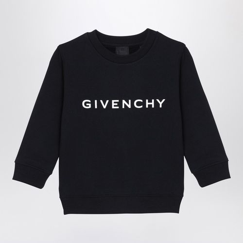 Felpa nera in cotone con logo - Givenchy - Modalova