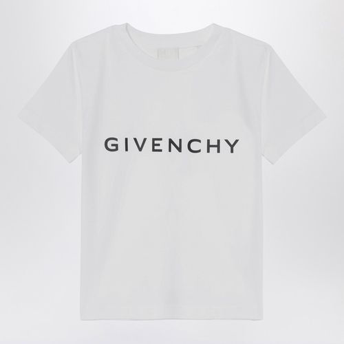 T-shirt bianca in cotone con logo - Givenchy - Modalova