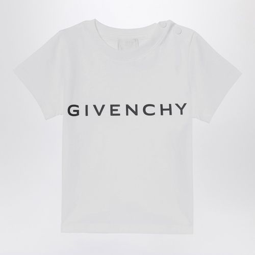 T-shirt bianca in cotone con logo - Givenchy - Modalova