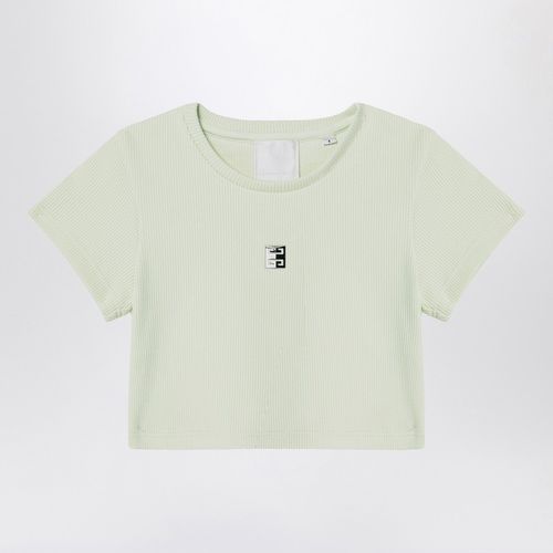 Light green ribbed cropped T-shirt - Givenchy - Modalova