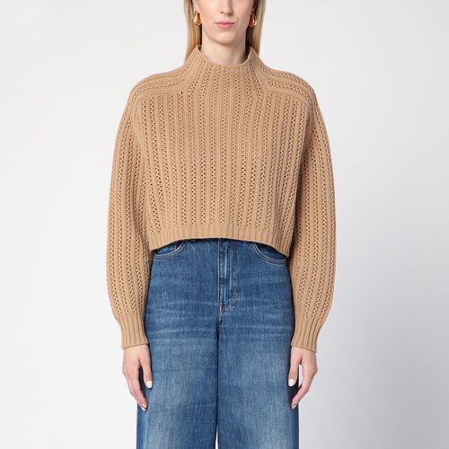 Beige perforated wool and cashmere sweater - Max Mara - Modalova