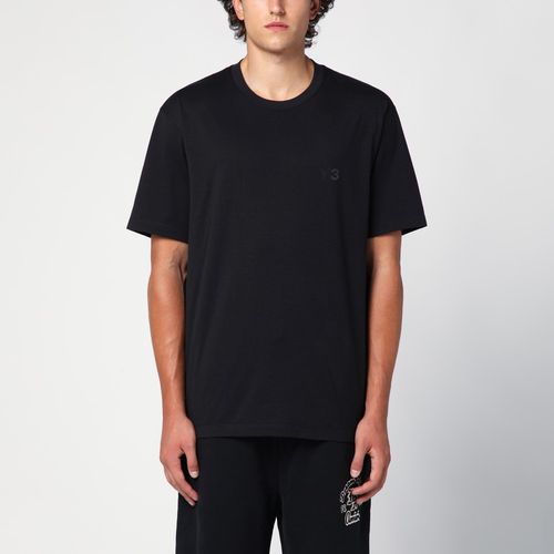 Black cotton T-shirt with logo - adidas Y-3 - Modalova