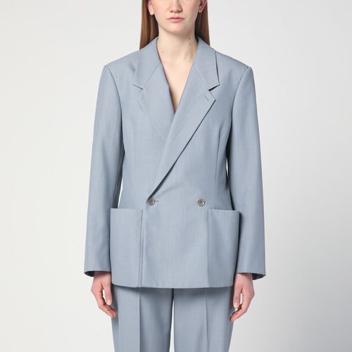 Grey mélange double-breasted jacket - LEMAIRE - Modalova