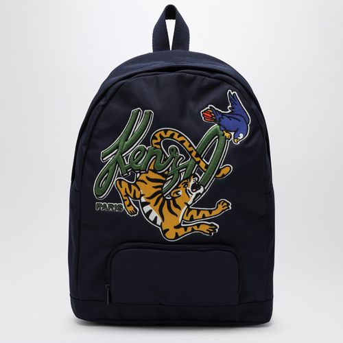 Navy blue backpack with logo - KENZO - Modalova