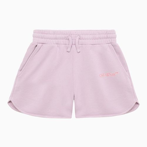 Lilac cotton shorts with Big Bookish logo - Off-White™ - Modalova